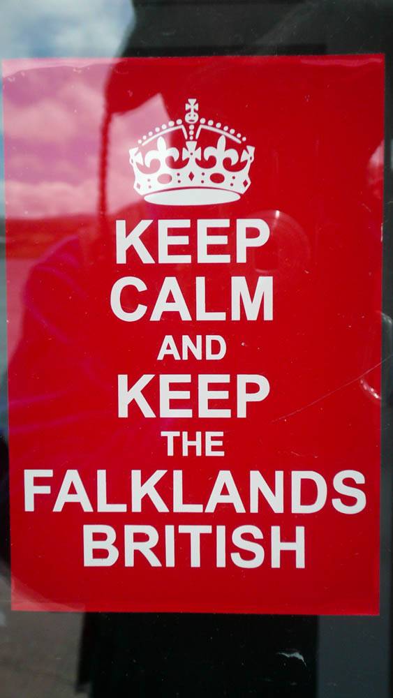 Mensagem pró-britânica em Port Stanley, capital de Falkland (foto do Peter)